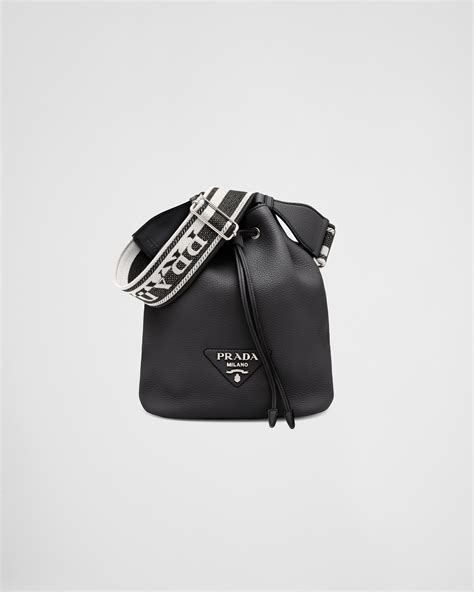 prada double leather bucket bag|prada wicker bucket bag.